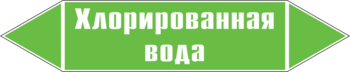 Маркировка трубопровода "хлорированная вода" (пленка, 716х148 мм) - Маркировка трубопроводов - Маркировки трубопроводов "ВОДА" - магазин "Охрана труда и Техника безопасности"